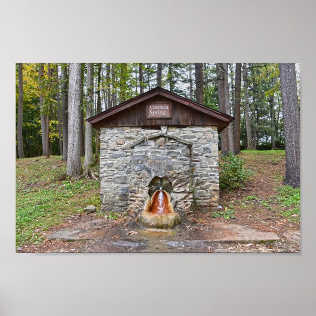 Poster Orenda Primavera, Condado de Saratoga, Nova Iorque (Frente)