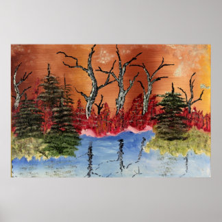 Poster Org. Danos Crônicos "Arlington Pond". Arte