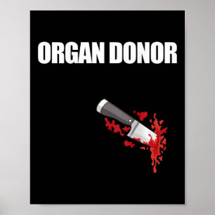 Poster Organ Donor Diversão Maldita Memória Do Rim Em Byc