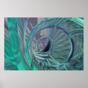 Pôster Organix - Verde Azul