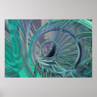 Pôster Organix - Verde Azul