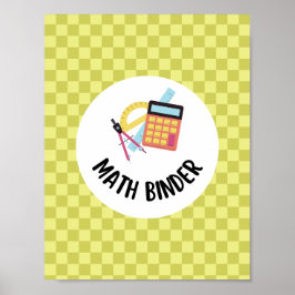 Poster organização de fichário de matemática para profess