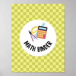 Poster organização de fichário de matemática para profess