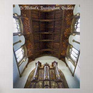 Pôster Órgão de tubulação na igreja de Framlingham, R
