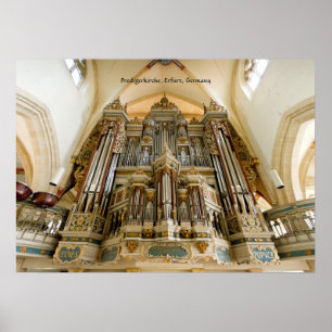 Poster Órgão no Predigerkirche, Erfurt, Alemanha