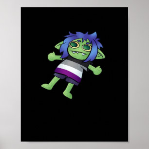 Poster Orgulho Assexual Goblincore Goblin Clássico