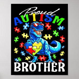 Poster Orgulho Autismo Irmão Dinossauro Autismo Consciênc