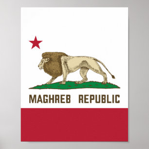 Poster Orgulho Berbere da Bandeira do Leão da República d