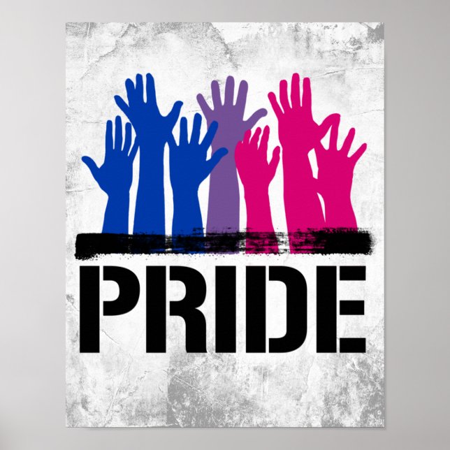 Poster Orgulho Bissexual Juntos (Frente)