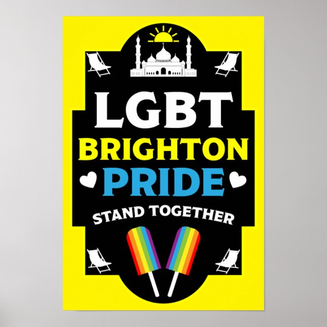 Poster Orgulho Brighton e Hove (Frente)