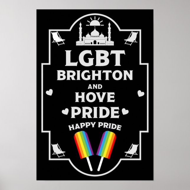 Poster Orgulho Brighton e Hove (Frente)