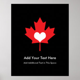 Pôster Orgulho canadense - folha de bordo de Canadá do