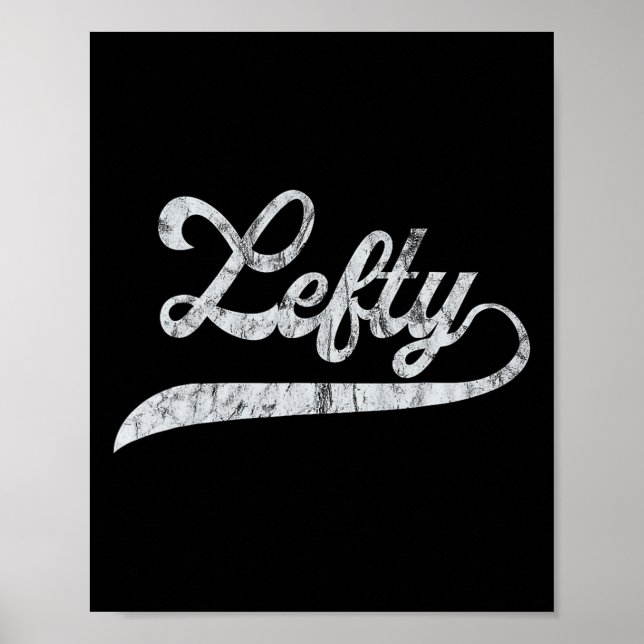 Poster Orgulho Canhoto Esquerdo Southpaw Script Softll  (Frente)