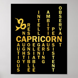 Poster Orgulho Capricórnio Características Zodiacas Astro