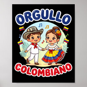 Poster Orgulho Colombiano Fofinho Dança Folclórica Infant