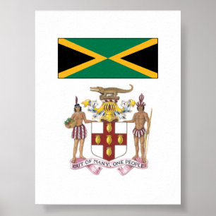 Poster Orgulho da Bandeira e Símbolos Culturais Jamaicano