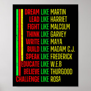 Poster Orgulho da História Negra Martin Afro Negro Africa