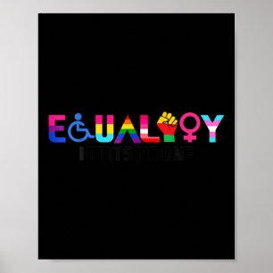 Poster Orgulho da Igualdade Arco-íris Lgbtq Feminista Def
