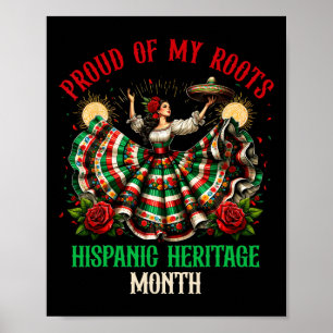 Poster Orgulho Das Minhas Raízes Herança Hispânica Latino