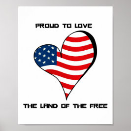 Poster Orgulho de amar a terra dos livres