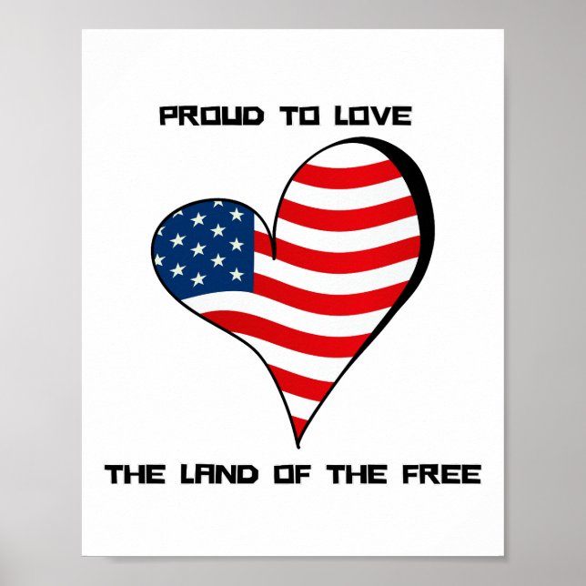 Poster Orgulho de amar a terra dos livres (Frente)