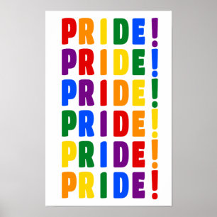 Poster Orgulho de cores do arco-íris LGBT