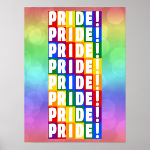 Poster Orgulho de cores do arco-íris LGBT