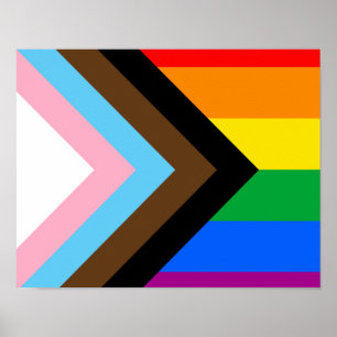Poster Orgulho de progresso LGBTQ+