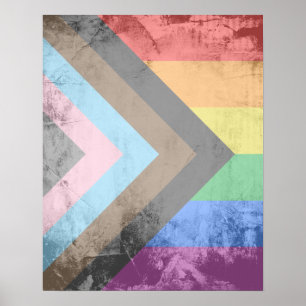 Poster Orgulho de progresso LGBTQ+