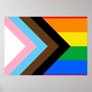 Poster Orgulho de progresso LGBTQ+