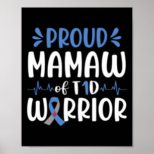 Poster Orgulho De Sabor Da Diabetes Da T1d Azul