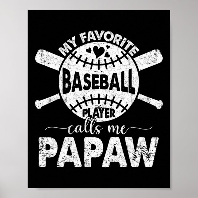 Poster Orgulho De Ser Chamado De Papaw Meu Jogador De Ven (Frente)