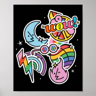 Poster Orgulho de trovão. Ama arco-íris. Amor!
