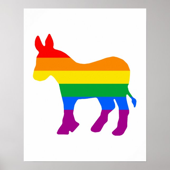 Poster Orgulho Democrata LGBTQ (Frente)