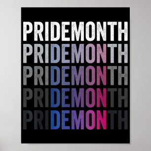 Poster Orgulho Demônio Bissexual Mês do Orgulho Bi LGBTQ
