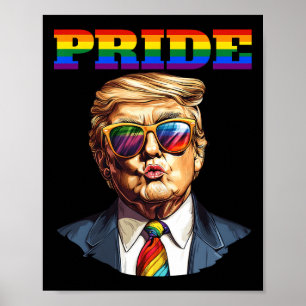 Poster Orgulho Divertido Trump Arco-íris Amor É Amor Lgbt