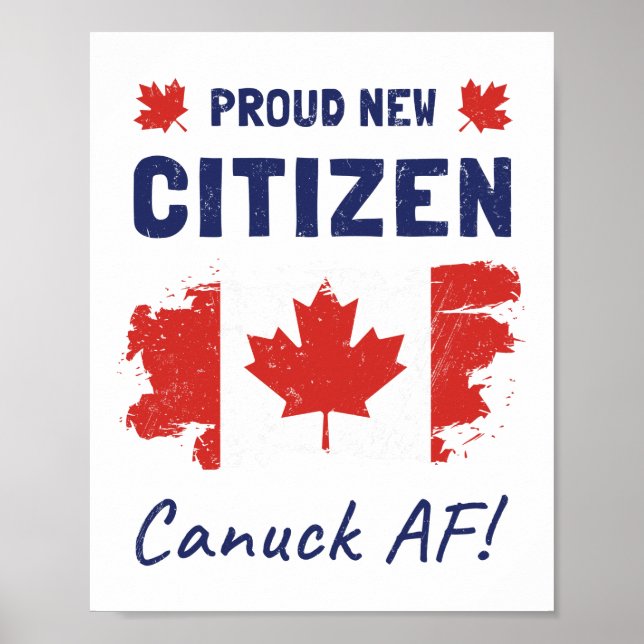 Poster Orgulho do novo cidadão canadense, cerimônia de ci (Frente)