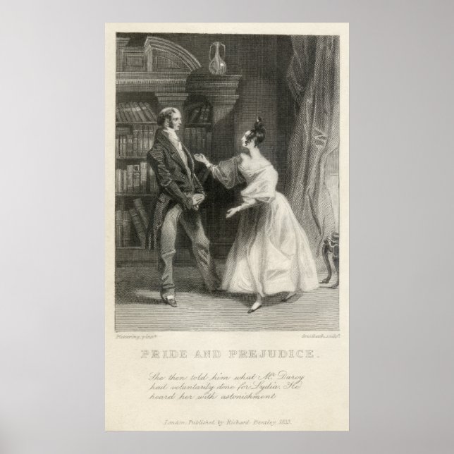 Poster Orgulho e Preconceito Jane Austen (Frente)