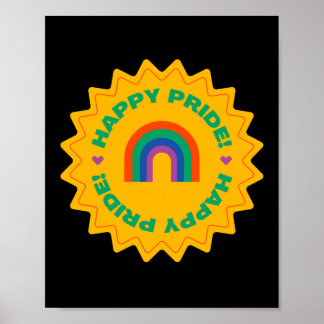 Poster Orgulho. Feliz orgulho. Gay amor. cor arco-íris