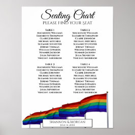 Poster Orgulho gay 4 Gráfico de Mesa Sentado de Casamento