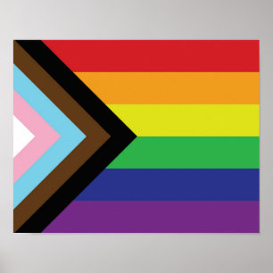 Poster orgulho gay Arco-Íris Sinalizador Progressivo LGB