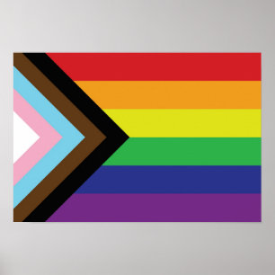 Poster orgulho gay Arco-Íris Sinalizador Progressivo LGB