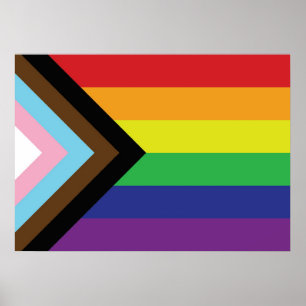 Poster orgulho gay Arco-Íris Sinalizador Progressivo LGB