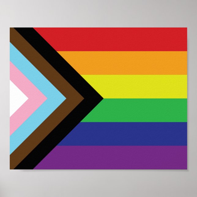 Poster Orgulho gay Arco-Íris Sinalizador Progressivo LGBT (Frente)