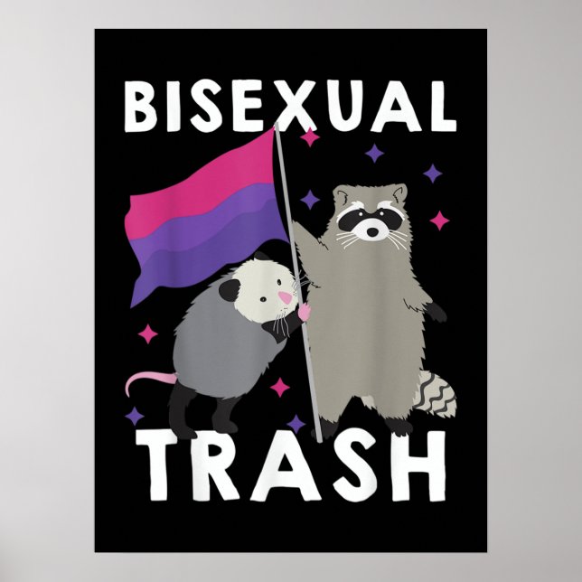 Poster Orgulho gay de lixo bissexual Rótulo LGBT (Frente)
