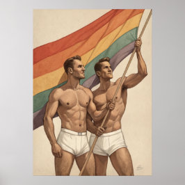 Poster Orgulho gay de Vintage