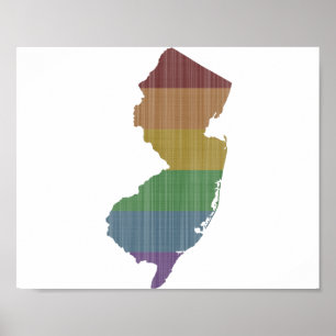 Poster Orgulho gay do arco-íris de New-jersey