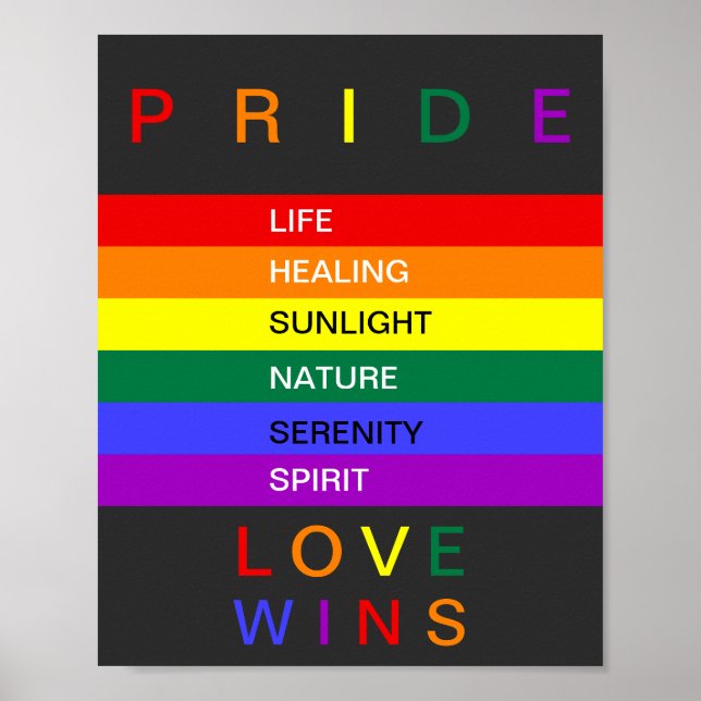 Poster Orgulho gay do LGBT Rainbow Love ganha personaliza (Frente)
