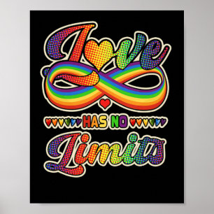 Poster orgulho gay Love Não Tem Limites Dizendo Infinida