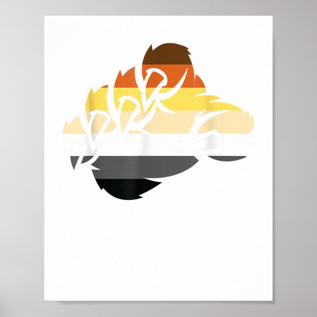 Poster Orgulho gay Mês de do Papa Mens LGBT - Urso de Gay (Frente)